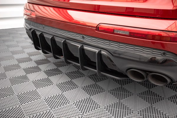 Maxton Street Pro Rear Diffuser Audi Sq7 /Q7 S-Line Mk2 (4M) Facelift  - Black