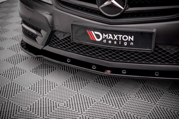 Maxton Front Splitter V.2 Mercedes-Benz C Coupe Amg-Line C204 - Gloss Black