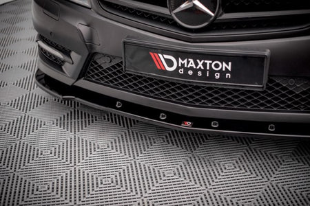Maxton Front Splitter V.2 Mercedes-Benz C Coupe Amg-Line C204 - Gloss Black