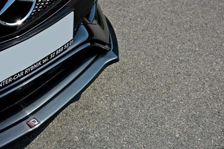 Maxton Front Splitter V.1 Mercedes A W176 Amg Facelift - Gloss Black