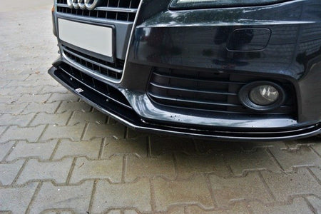 Maxton Front Splitter V.2 Audi A4 B8 - Gloss Black