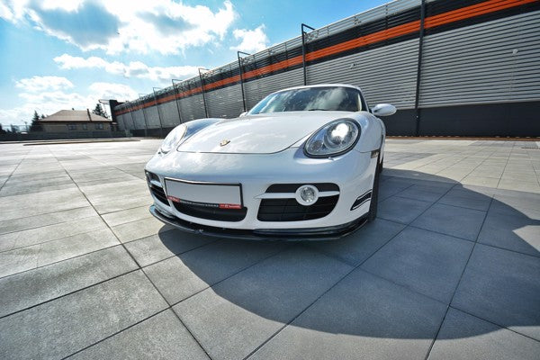 Maxton Front Splitter V.2 Porsche Cayman S 987C  - Gloss Black