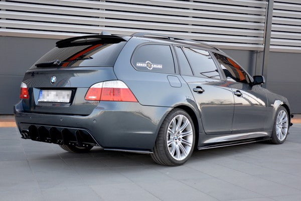 Maxton Rear Side Splitters For BMW 5 E60/E61 M-Pack - Gloss Black