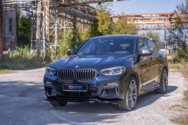 Maxton Front Splitter For BMW X4 M-Pack G02 - Gloss Black