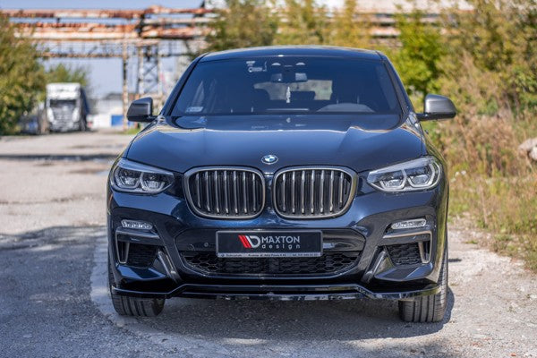 Maxton Front Splitter For BMW X4 M-Pack G02 - Gloss Black