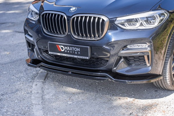 Maxton Front Splitter For BMW X4 M-Pack G02 - Gloss Black