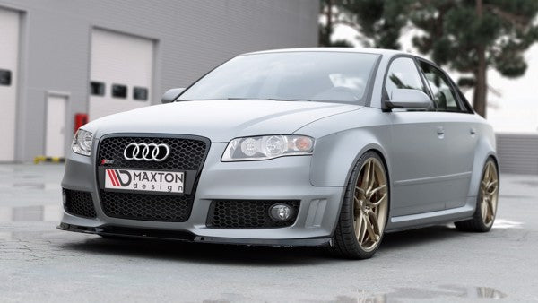 Maxton Front Splitter V.1 Audi RS4 B7 - Gloss Black
