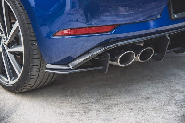 Maxton Racing Durability Rear Side Splitters VW Golf 7 R Facelift - Black