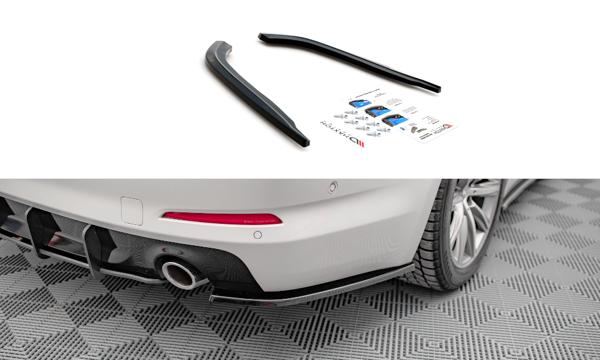 Maxton Rear Side Splitters BMW 5 G30 - Gloss Black