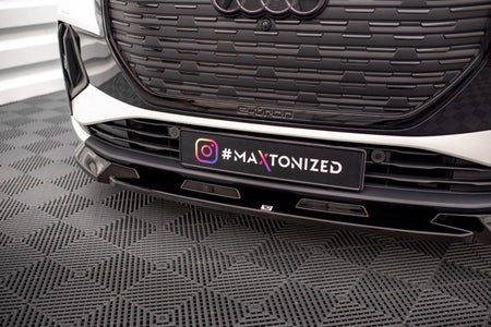 Maxton Front Splitter V.1 Audi Q4 E-Tron Sportback Mk1 - Gloss Black