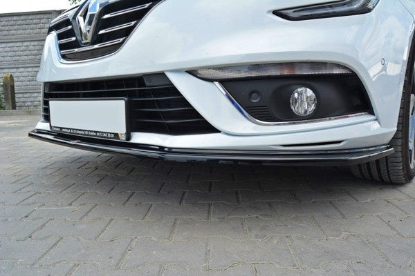 Maxton Front Splitter V.1 Renault Megane Mk4 Hatchback - Gloss Black