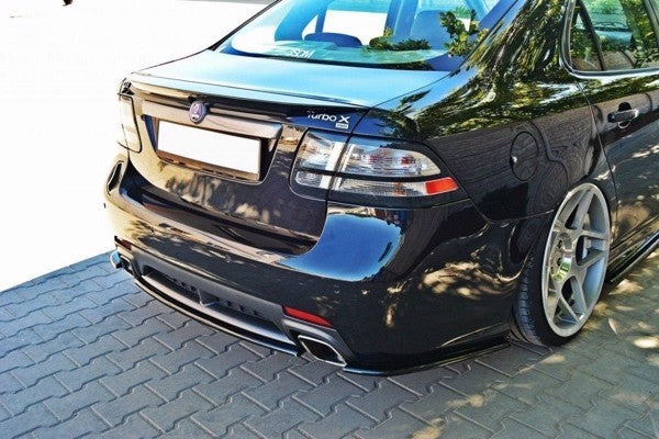 Maxton Central Rear Splitter Saab 9-3 Turbo X - Gloss Black