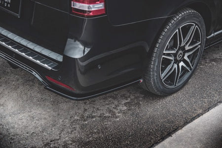 Maxton Rear Side Splitters V.2 Mercedes-Benz V-Class Amg-Line W447 Facelift - Gloss Black