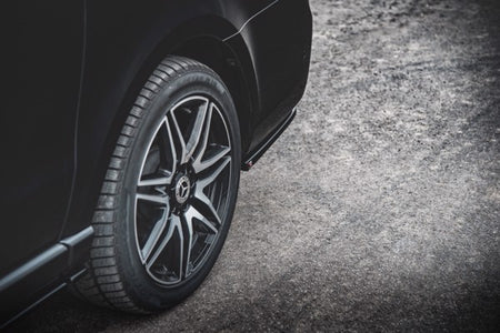 Maxton Rear Side Splitters V.2 Mercedes-Benz V-Class Amg-Line W447 Facelift - Gloss Black