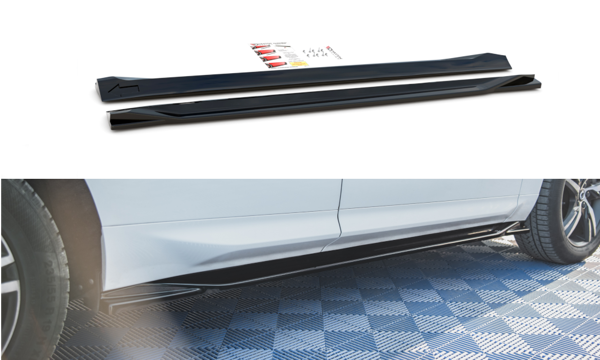 Maxton Side Skirts Diffusers Volvo Xc60 Mk2 R-Design - Gloss Black