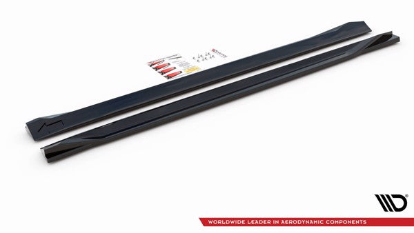 Maxton Side Skirts Diffusers Volvo Xc60 Mk2 R-Design - Gloss Black