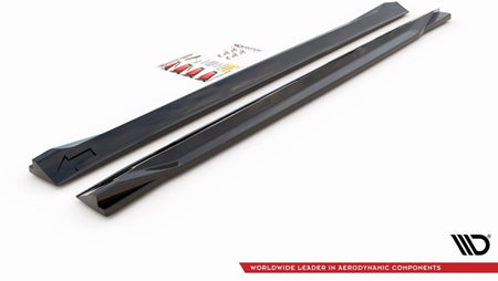 Maxton Side Skirts Diffusers Volvo Xc60 Mk2 R-Design - Gloss Black