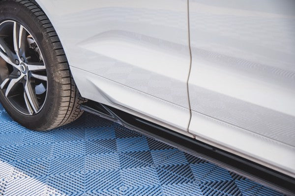 Maxton Side Skirts Diffusers Volvo Xc60 Mk2 R-Design - Gloss Black