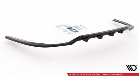Maxton Central Rear Splitter (With Vertical Bars) Dodge Charger Rt Mk7 Facelift - Gloss Black