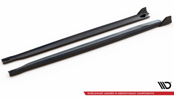 Maxton Side Skirts Diffusers V.2 BMW X6 M-Pack F16 - Gloss Black