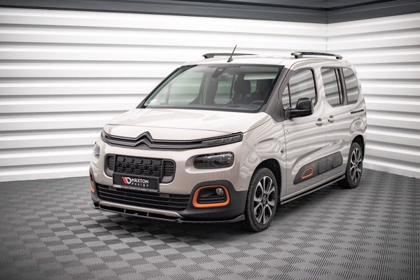 Maxton Front Splitter Citroen Berlingo Mk3 - Gloss Black