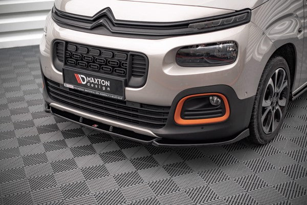 Maxton Front Splitter Citroen Berlingo Mk3 - Gloss Black