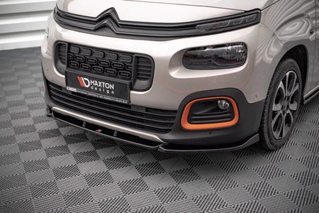 Maxton Front Splitter Citroen Berlingo Mk3 - Gloss Black