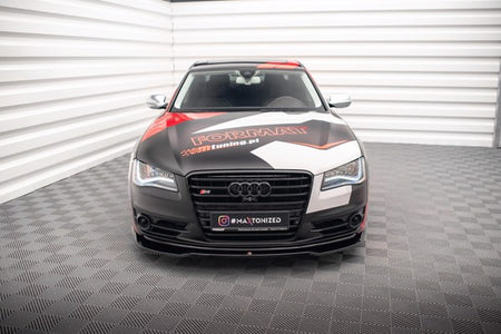 Maxton Front Splitter V.1 Audi S8 D4 - Gloss Black