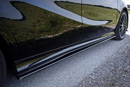 Maxton Side Skirts Diffusers Mercedes A W176/ Cla 117 Amg/ Cla 117 Amg Line Facelift - Gloss Black