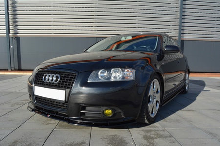 Maxton Front Splitter Audi A3 8P S-Line  - Gloss Black