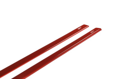 Maxton Side Skirts Diffusers V.2 VW Golf 7 R / R-Line Facelift - Gloss Black