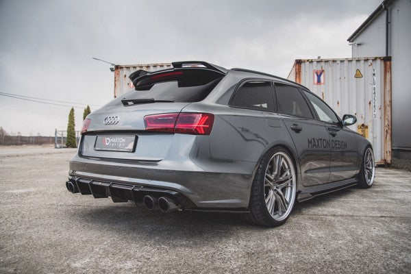 Maxton Rear Valance Audi S6 / A6 S-Line C7 Fl - Gloss Black