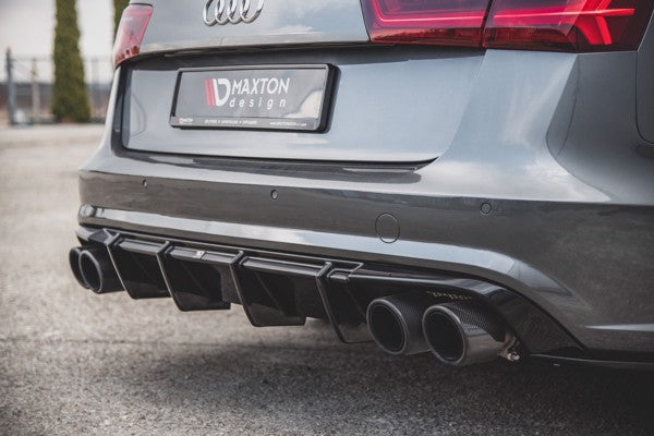 Maxton Rear Valance Audi S6 / A6 S-Line C7 Fl - Gloss Black