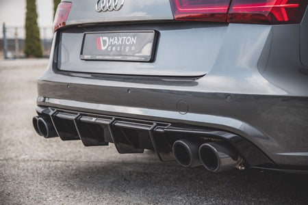 Maxton Rear Valance Audi S6 / A6 S-Line C7 Fl - Gloss Black
