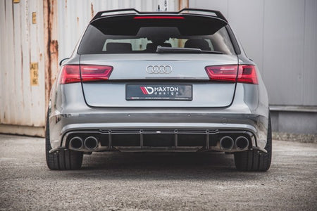 Maxton Rear Valance Audi S6 / A6 S-Line C7 Fl - Gloss Black