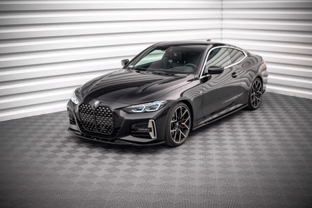 Maxton Front Splitter V.1 BMW 4 M-Pack G22 - Gloss Black