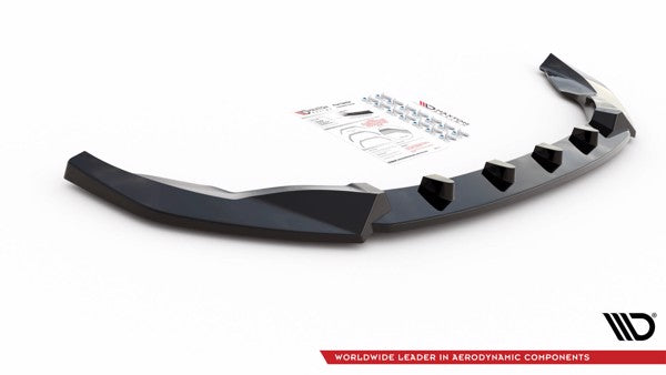 Maxton Front Splitter V.3 Nissan 370Z Facelift - Gloss Black