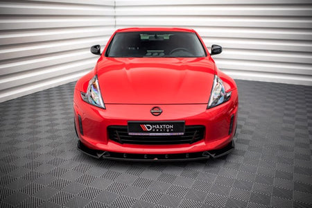 Maxton Front Splitter V.3 Nissan 370Z Facelift - Gloss Black