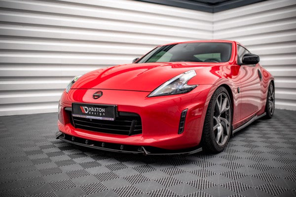 Maxton Front Splitter V.3 Nissan 370Z Facelift - Gloss Black