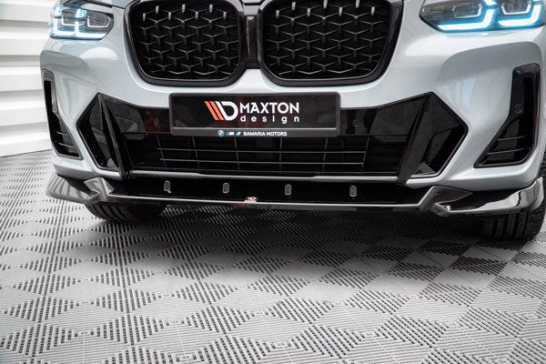 Maxton Front Splitter V.2 BMW X4 M-Pack G02 Facelift - Gloss Black