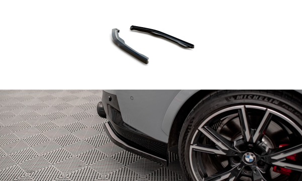 Maxton Rear Side Splitters V.2 BMW 2 Coupe M240I G42 - Gloss Black