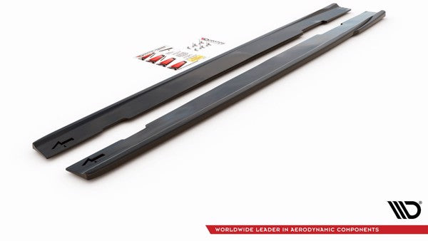 Maxton Side Skirts Diffusers Mercedes-Benz Cla Amg-Line C118 - Gloss Black