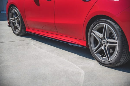 Maxton Side Skirts Diffusers Mercedes-Benz Cla Amg-Line C118 - Gloss Black