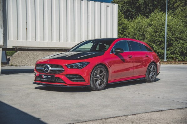 Maxton Side Skirts Diffusers Mercedes-Benz Cla Amg-Line C118 - Gloss Black