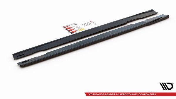 Maxton Side Skirts Diffusers Mercedes-Benz Cla Amg-Line C118 - Gloss Black