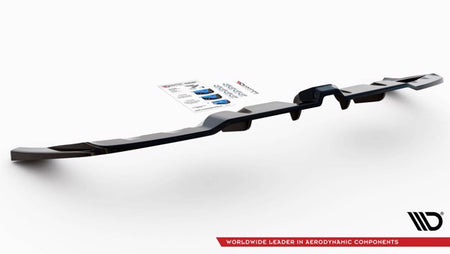 Maxton Central Rear Splitter (With Vertical Bars) Mercedes-Amg Gle Coupe C167 - Gloss Black