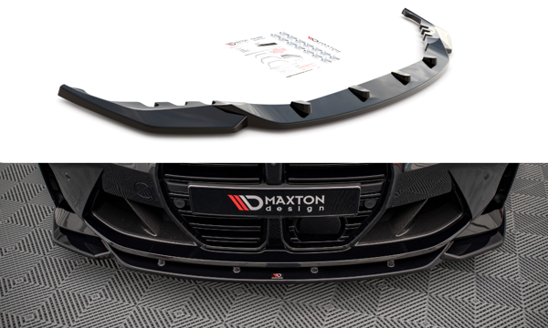 Maxton Front Splitter V.2 BMW M4 G82 - Gloss Black