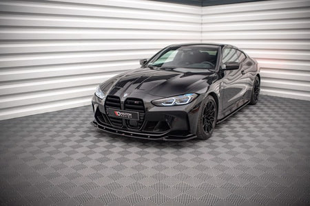 Maxton Front Splitter V.2 BMW M4 G82 - Gloss Black