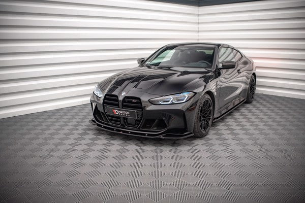 Maxton Front Splitter V.2 BMW M4 G82 - Gloss Black