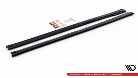 Maxton Side Skirts Diffusers Kia Optima Mk4 - Gloss Black